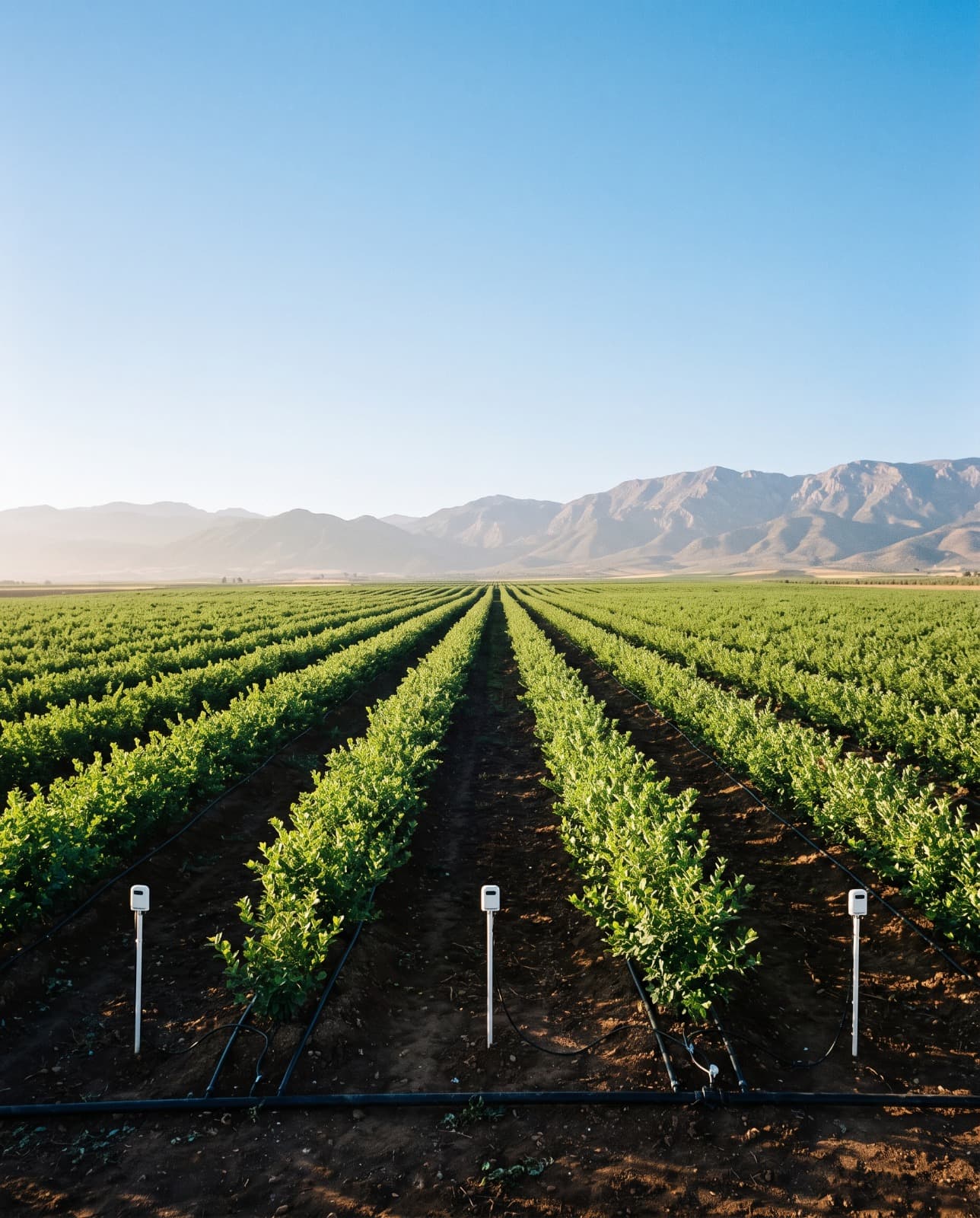 In-field telemetry sensing probe installed in agricultural parcel